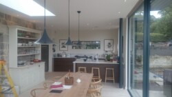 pendent lighting over dinning table orlight downlights kitchen lighting