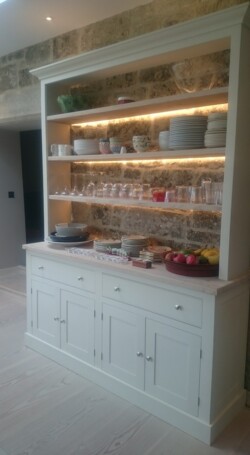 LED back lit furniture dimmable giving ambience and control LED-dresser unit